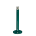 Grüne Ascher-Standsäule SG 105 R mit silberner Abdeckung und Rauchsymbol